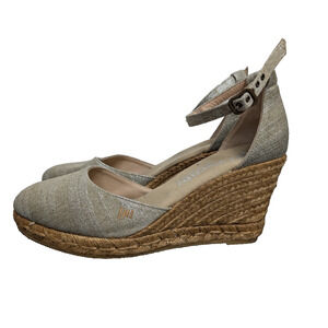 Viscata Wedge Womens EU41 US10 Espadrille Coastal Heel Silver Metallic Resort